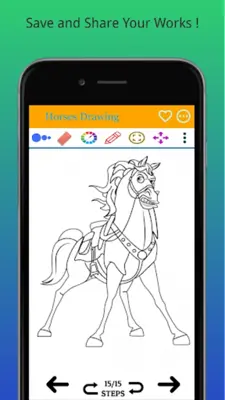 How to Draw Horse Step by Step android App screenshot 0